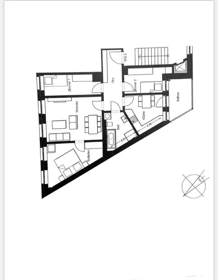Leipzig-Suites No.12 4 Zimmer Apartment Und Balkon 外观 照片